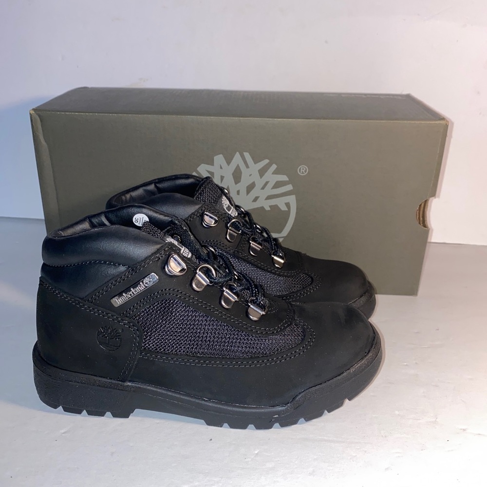 Timberland Waterproof Field Boots Black A1AF7001 Kids Size 2Y